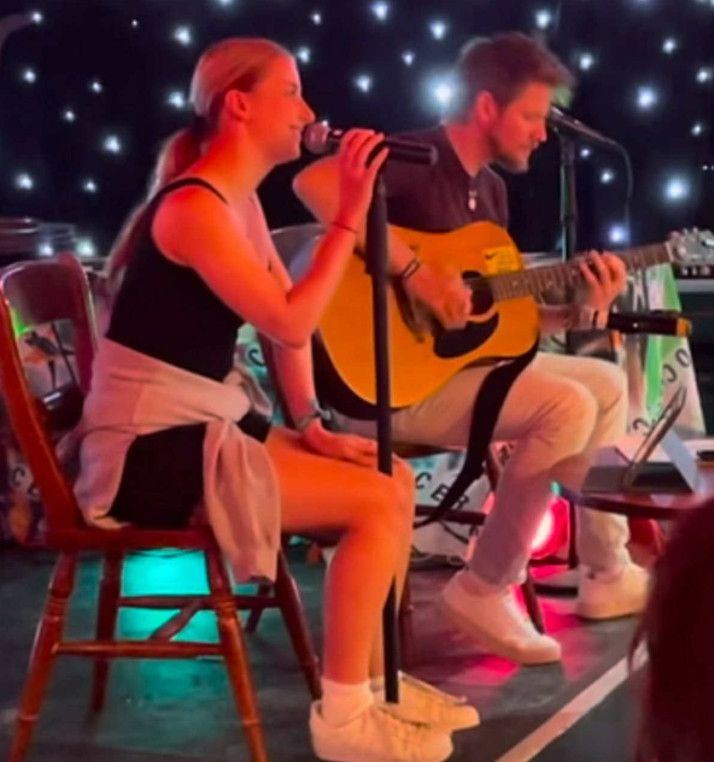 Performers at the open mic session