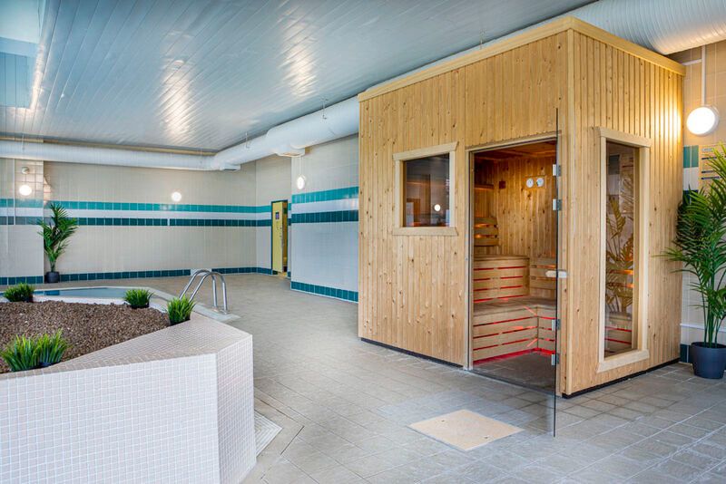 The hotel sauna